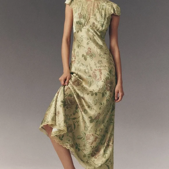 Anthropologie BHLDN Everly Satin Lace Maxi Dress - Picture 4 of 8